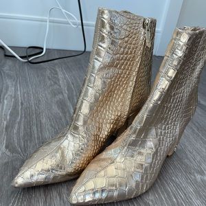 Sam Edelman gold Hilty boots size 8.5